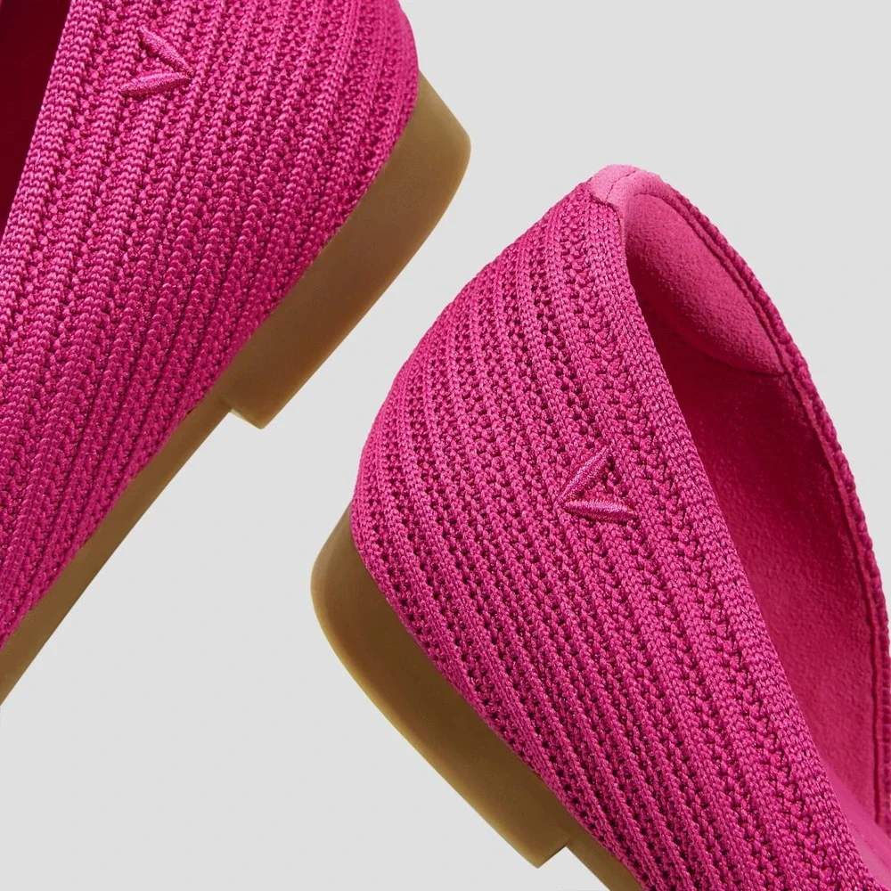 VIVAIA Melia Pitaya Pink Pointed‎ Toe dOrsay Knit Flats EU 39 US 8 NEW